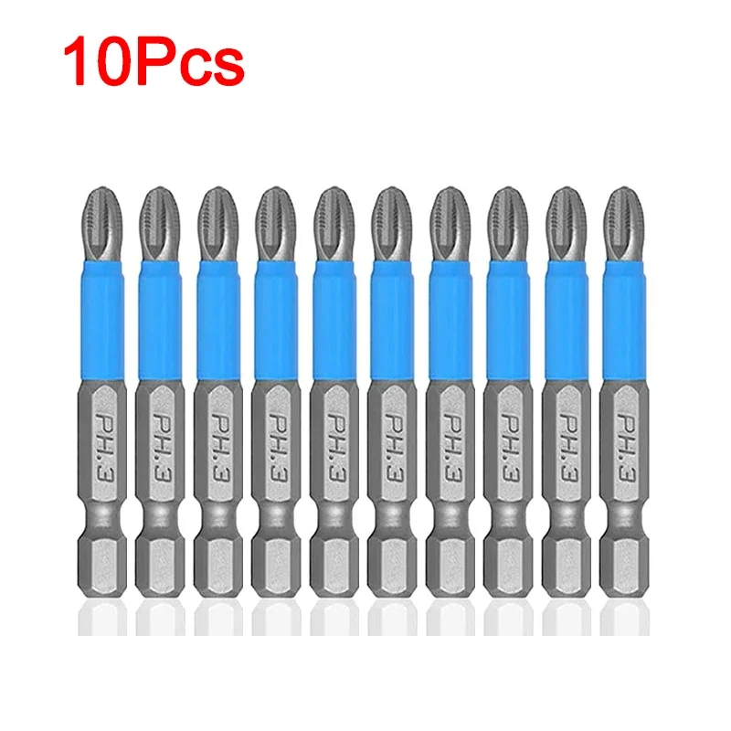 

Новый 50 мм PH1 PZ1 PH2 PZ2 PH3 PZ3 набор отверток из 10 предметов, нескользящая головка отвертки, магнитный электроинструмент с одной головкой