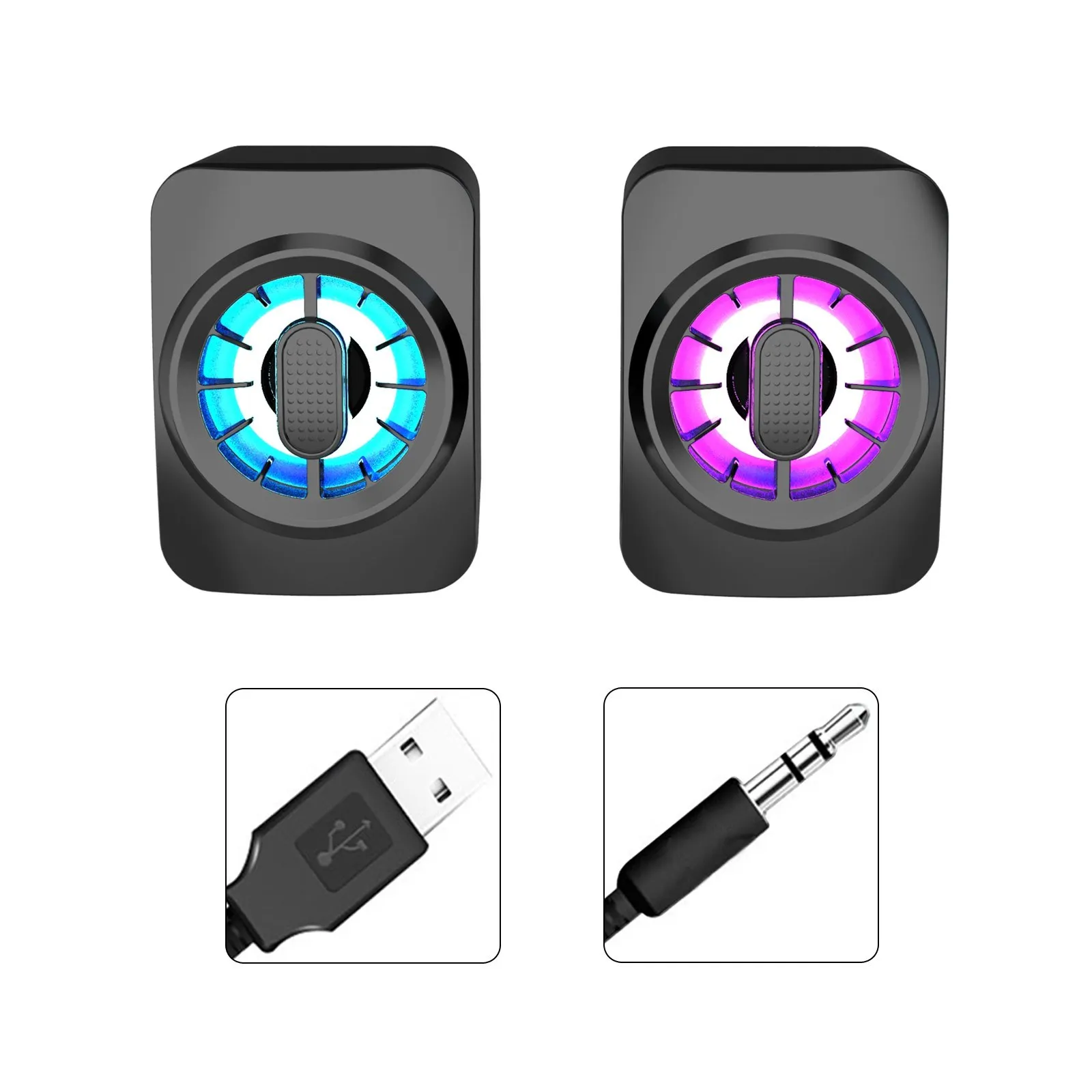 A1 компьютерная колонка портативная мини-Колонка RGB USB-Колонка 3 5 мм проводная