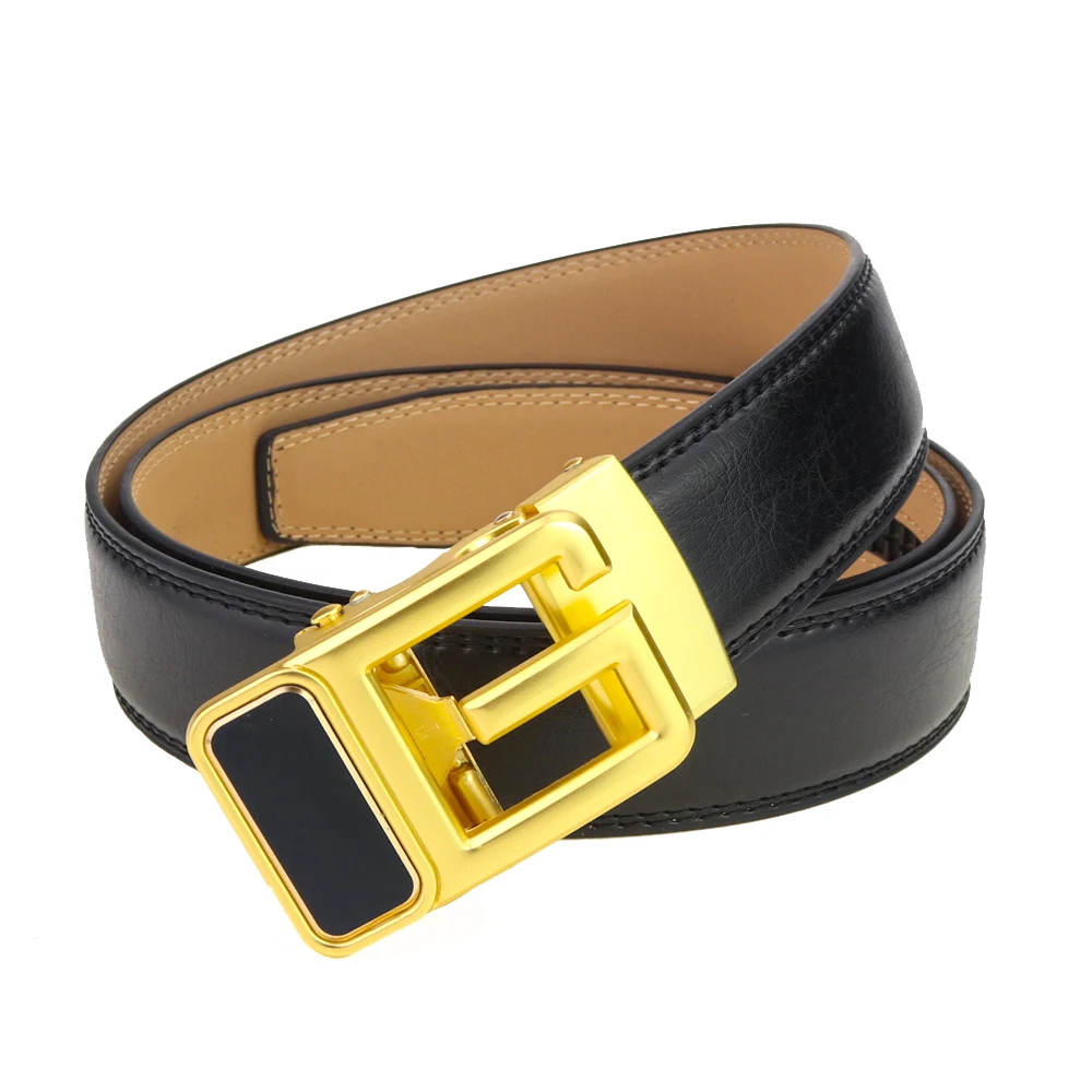 Men Belt Male Genuine Leather Belt Men Strap Belts For Men Automatic Buckle Black Men's Belts Cummerbunds cinturon hombre