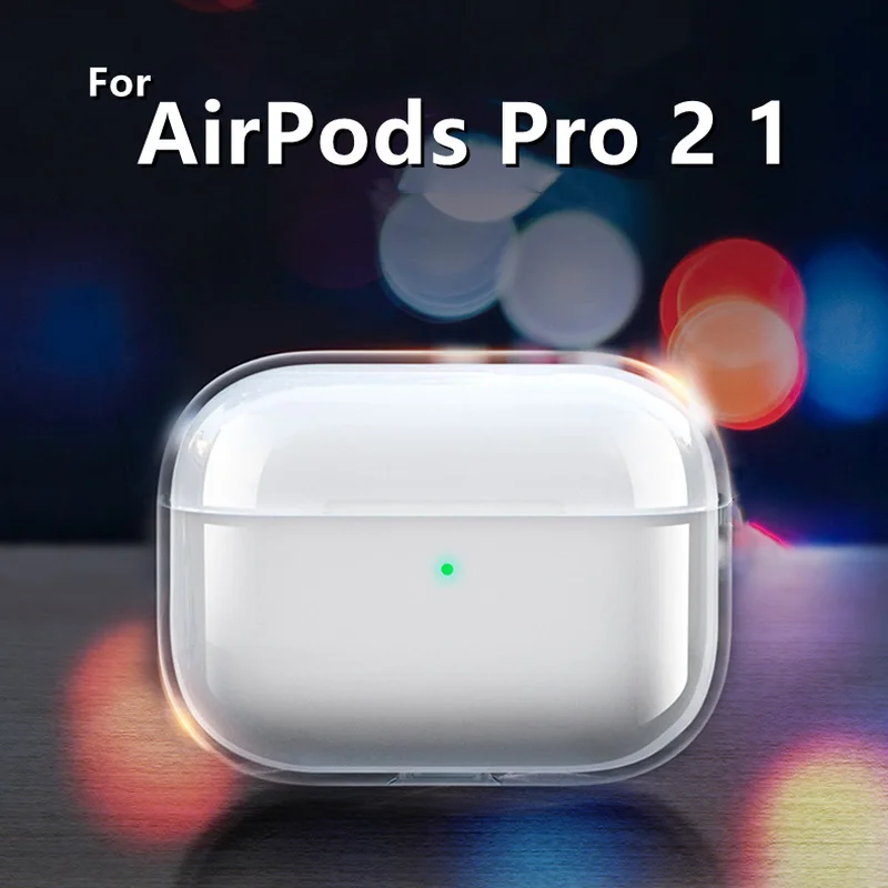 

For Airpods Pro Air Pods 2 1 Transparent Case Charging Box Crystal Hard PC Covers Anti-scratch Fundas on For Apple Airpods NEW