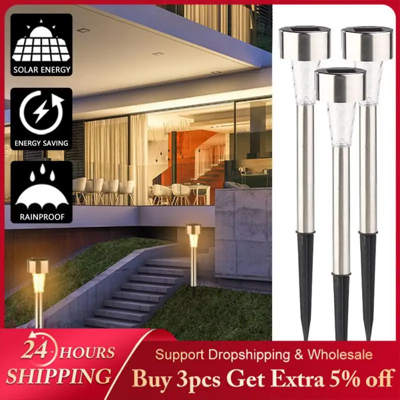 

Уличные садовые фонари на солнечной батарее, водонепроницаемый ландшафтный светильник для дорожек, патио, двора, газона, украшение сада, 1 шт.