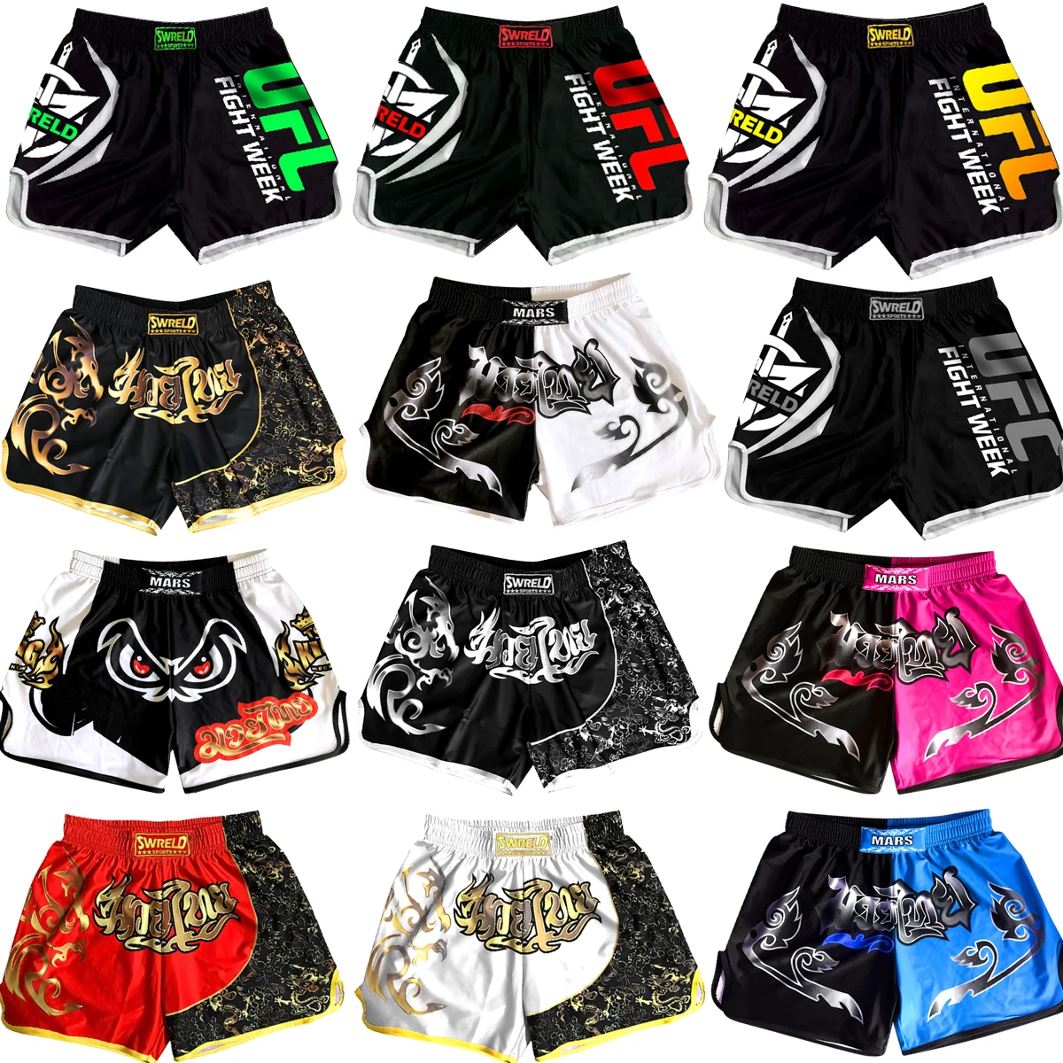 

Шорты MMA для мужчин, боевые боксерские шорты для фитнеса, спортзала, джиу-джитсу, бриджи для мужчин, тренировочная одежда