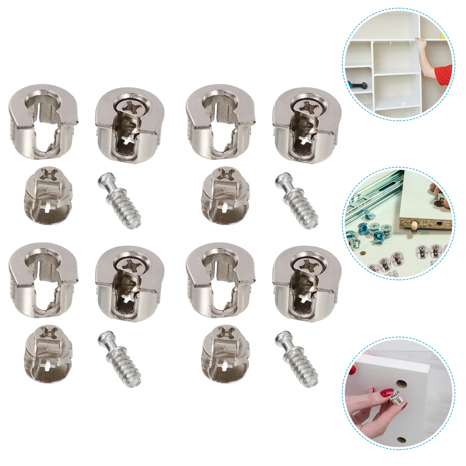 

Cam Furniture Lock Fittings Fasteners Camlock Connecting Dowel Nut Bolt Connectors Fastener Assortment Connector Sets