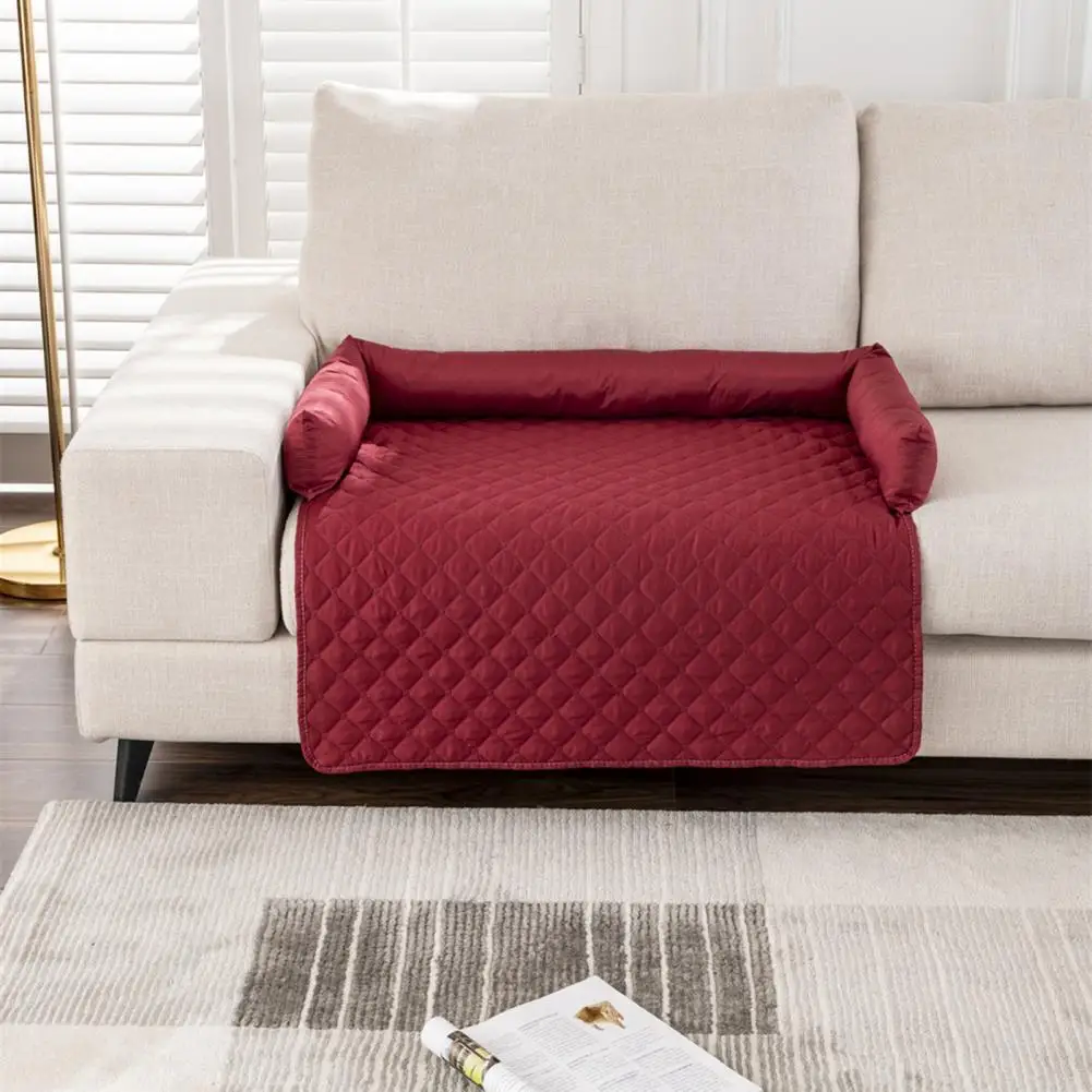 Двойная стеганая кровать для домашних животных водонепроницаемый чехол кровати