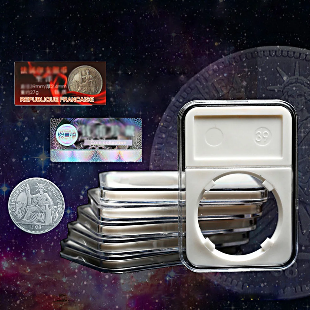 4 шт. 39 мм профессиональная плита для сбора монет дисплей чехол хранения