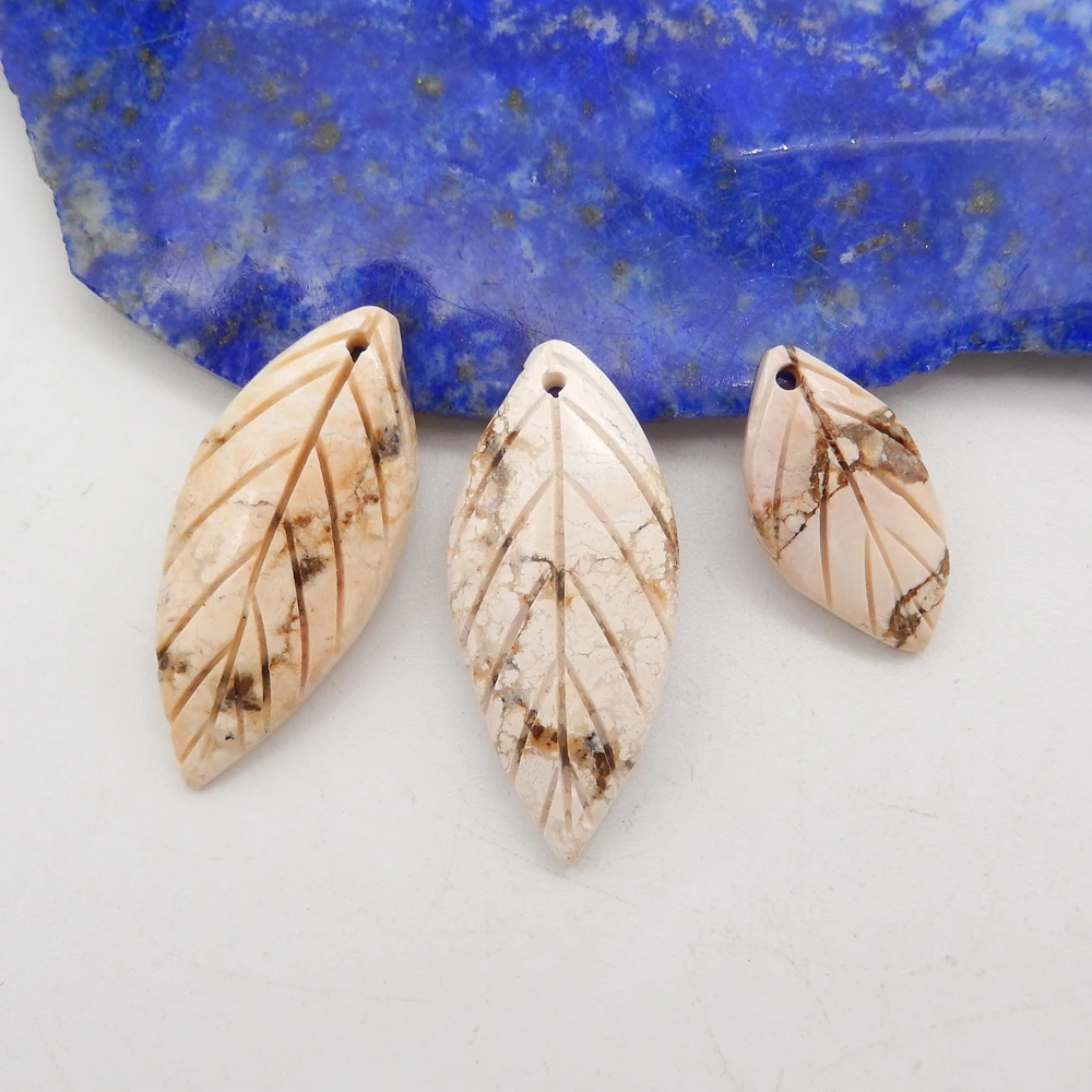 Модные украшения 3 шт. наборы ювелирных бусин с подвеской из яшмы 29x13x4/20x10x3 5 мм-5 7 г