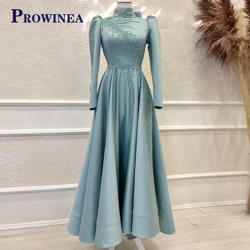 

Prowinea Beadings Simple Straight Crystal Evening Gowns For Women Full Sleeveless Made To Order Vestidos Robes De Soirée Pleat