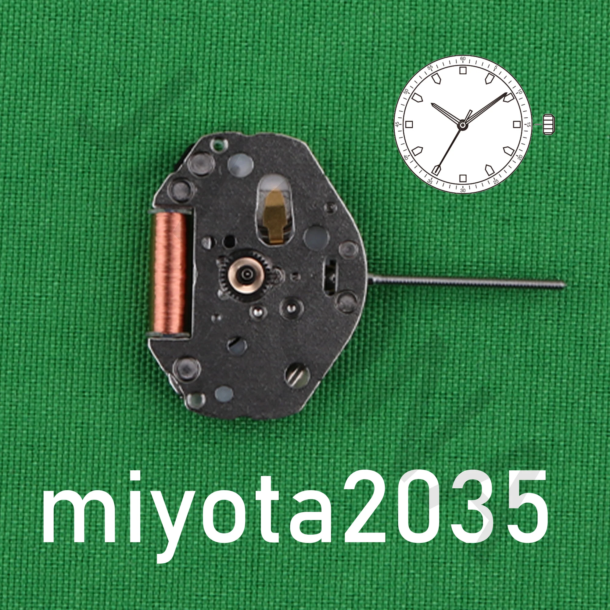 2035 movement miyot 2035 Quartz Movement Three-Hand Calendarless Repair Tools Watch - Durable Metal Gears Best cost performance