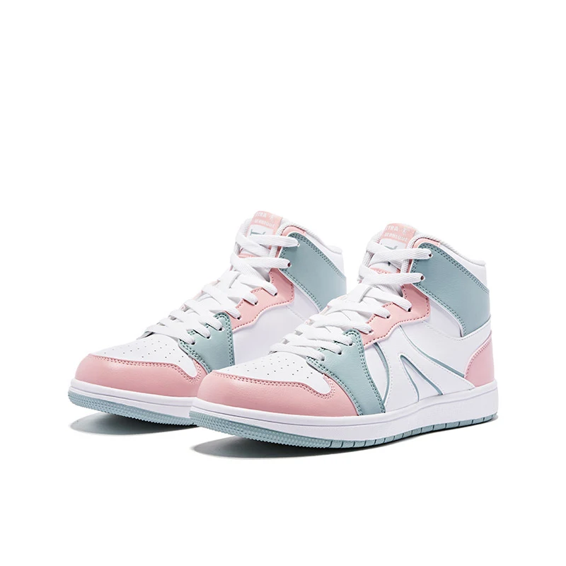 QIAODAN Women's Skateboard Shoes High-Top Fashion Female Sneakers Autumn Sports Shoes Casual Skateboarding Shoes XM36200509Y