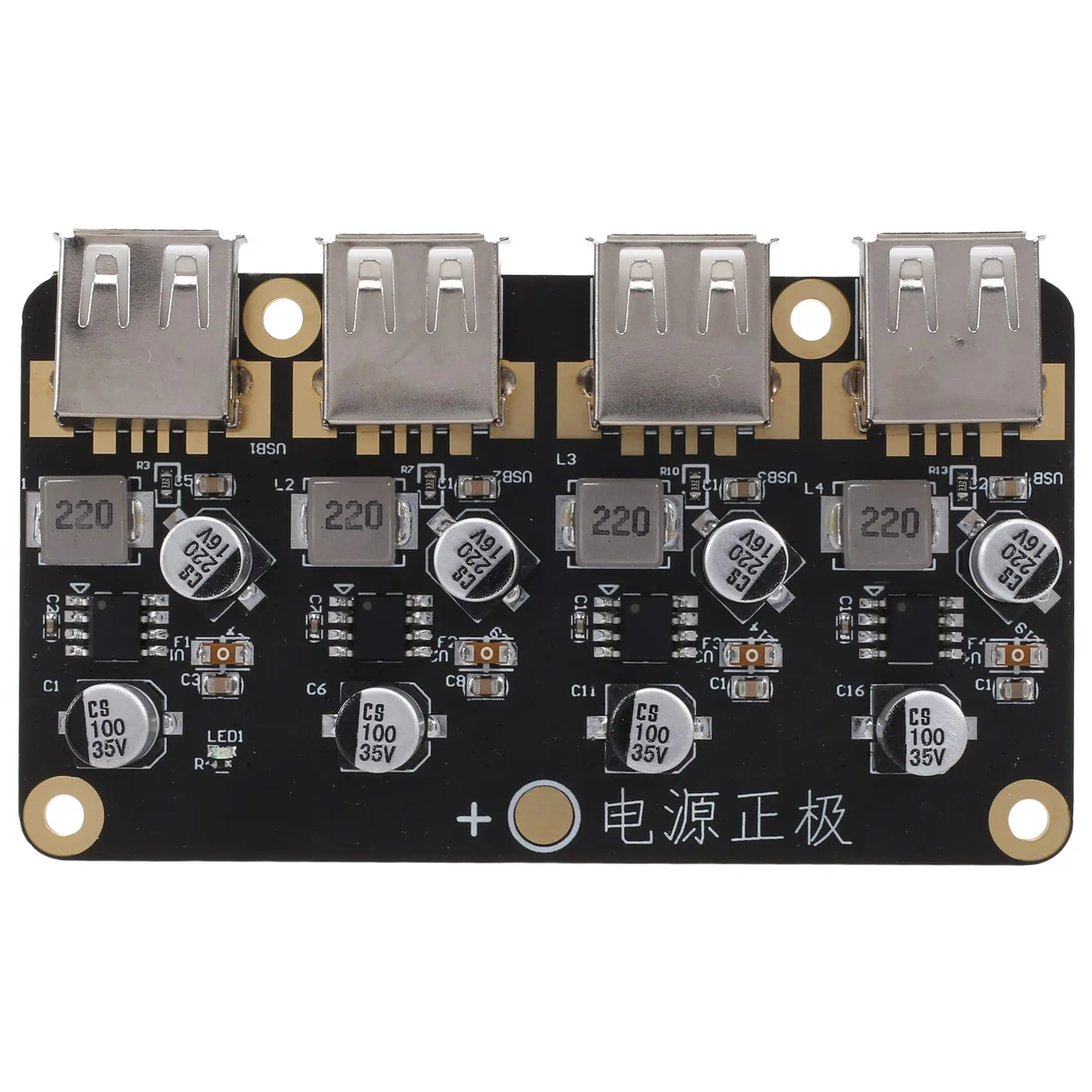 

4 Way Fast Charge Module 12V24V to QC3.0 Fast Charge Single USB Mobile Phone Charging Board for /