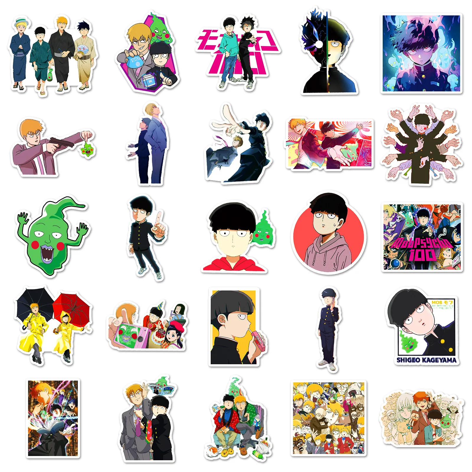 50/30/10 шт. Kageyama Shigeo Reigen Arataka Dimple Hanazawa Teruki популярные аниме 2D периферийные наклейки