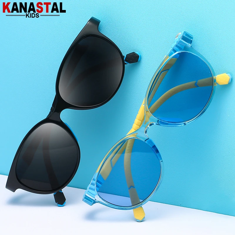 

Модные солнцезащитные очки для мальчиков и девочек, защита от солнца UV400, детские солнцезащитные очки TR90, овальная оправа для очков, пляжные очки для путешествий