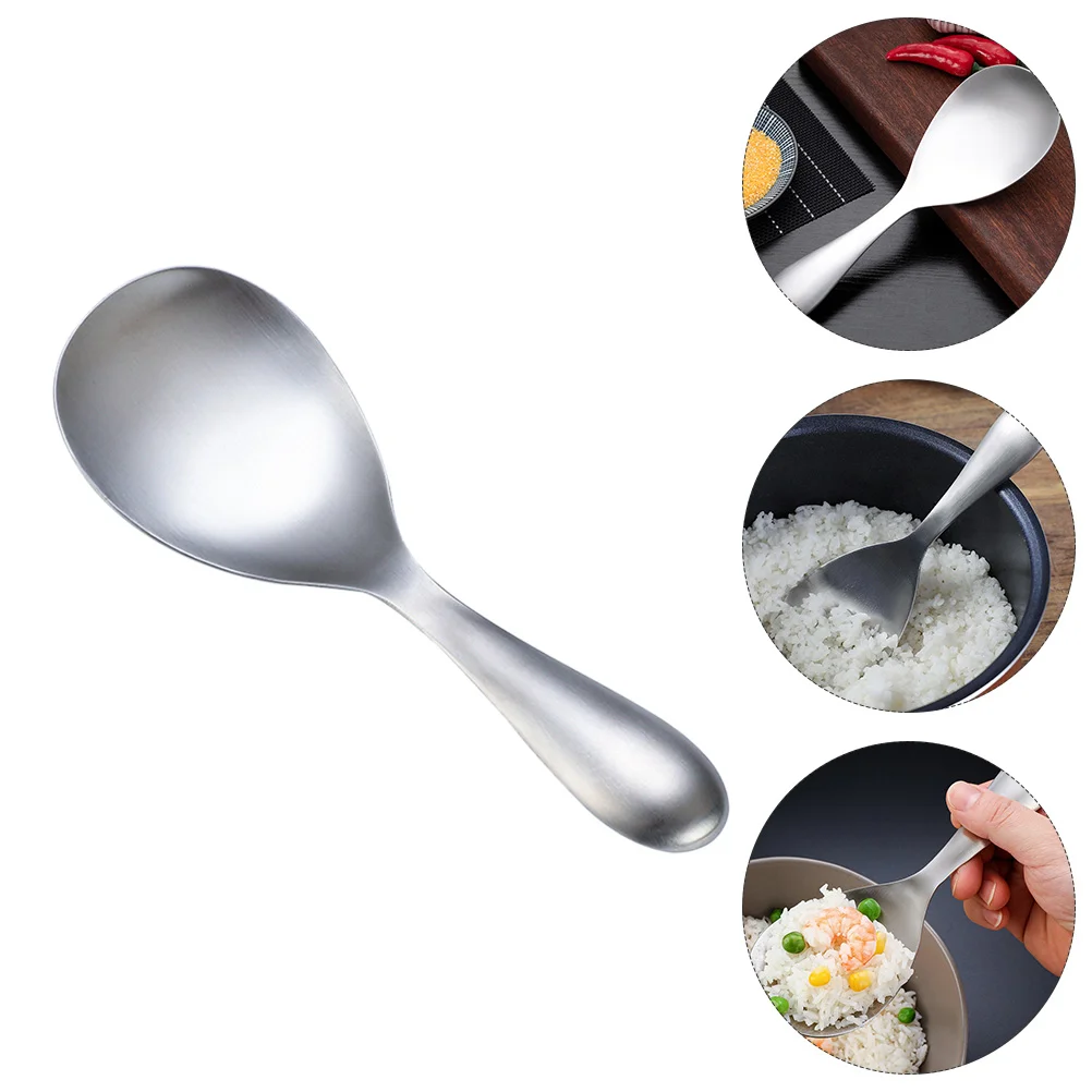 

Rice Spoon Paddle Spatula Serving Kitchen Ladle Steel Stainless Scoop Cooking Soup Metal Spoons Cooker Utensil Sushi Server