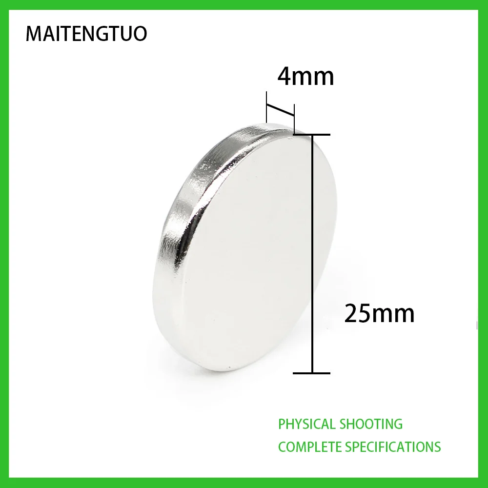 

2/5/10/15/30PCS 25*4mm Powerful permanet round Neodymium Magnet Strong magnetic Rare Earth NdFeB gallium metal 25mmx4mm 25*4