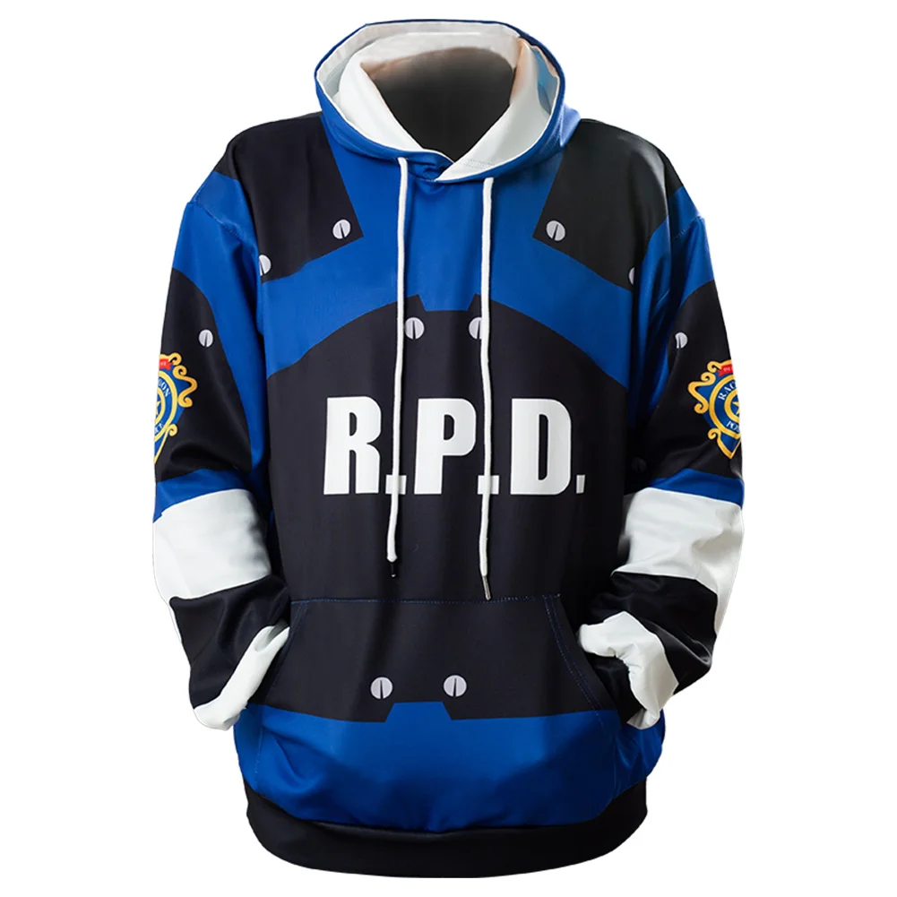 Resident Cosplay Re Leon Scott Kennedy Cosplay Hoodie 3D Printed Hooded Sweatshirt Adult Casual Pullover Jacket Coat