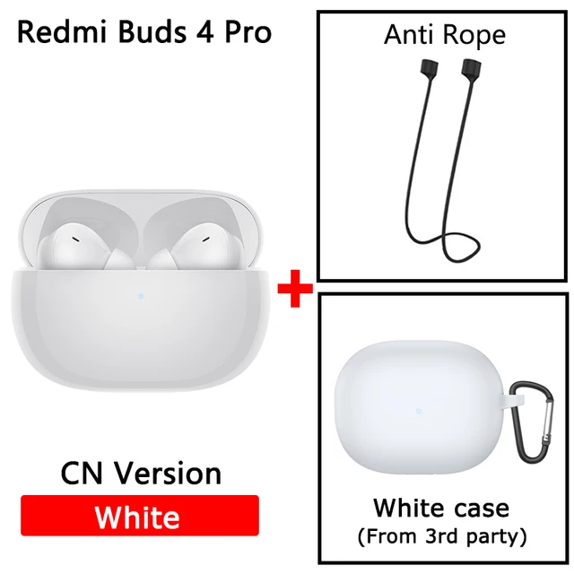 Redmi Buds 4 Pro white CN Version + Anti Rope + White case