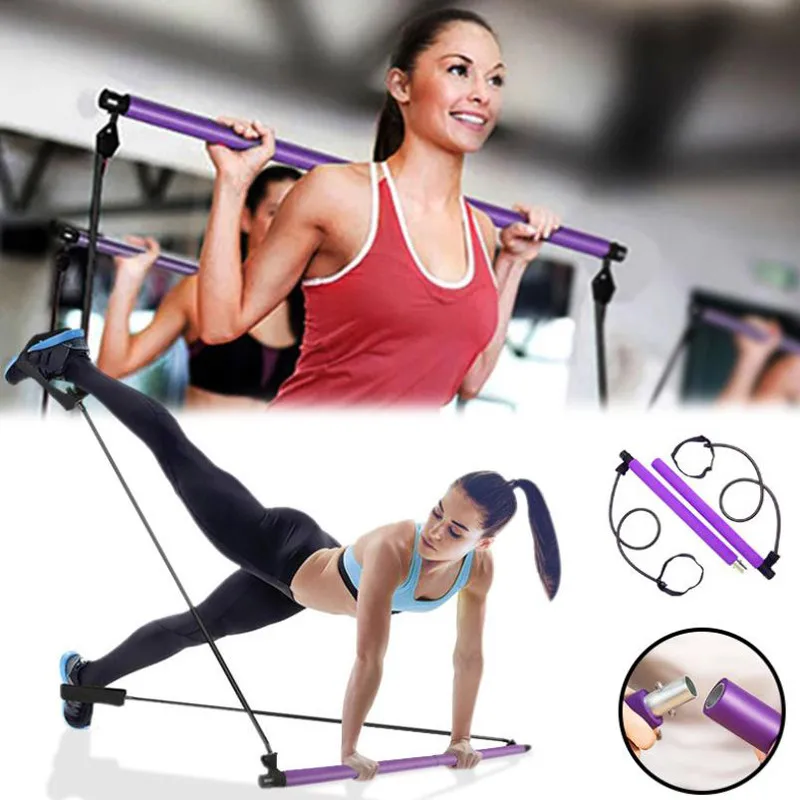 

Yoga Resistance Bands Pilates Stick Bodybuilding Crossfit Gym Rubber Tube Elastic Bands Fitness Equipment Training Exercise