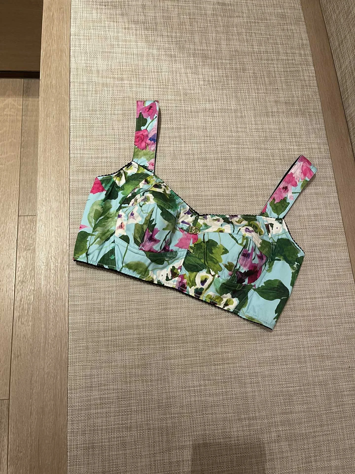 

2022 spring and summer new women's Campanula flower printing vest