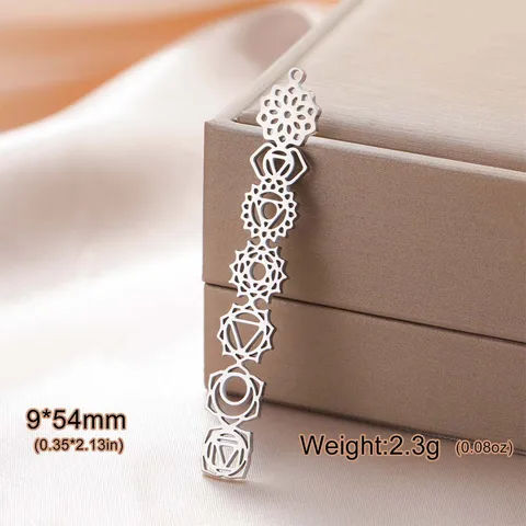 EUEAVAN Кулон 7 чакр из нержавеющей стали