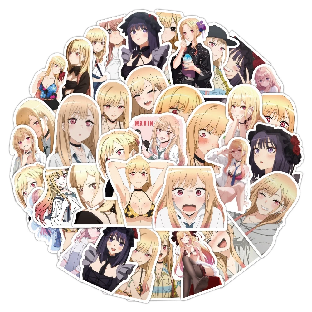 

10/30/50PCS My Dress Up Darling Anime Cartoon Stickers Graffiti Luggage Skateboard Cute DIY Cool Graffiti Waterproof Sticker