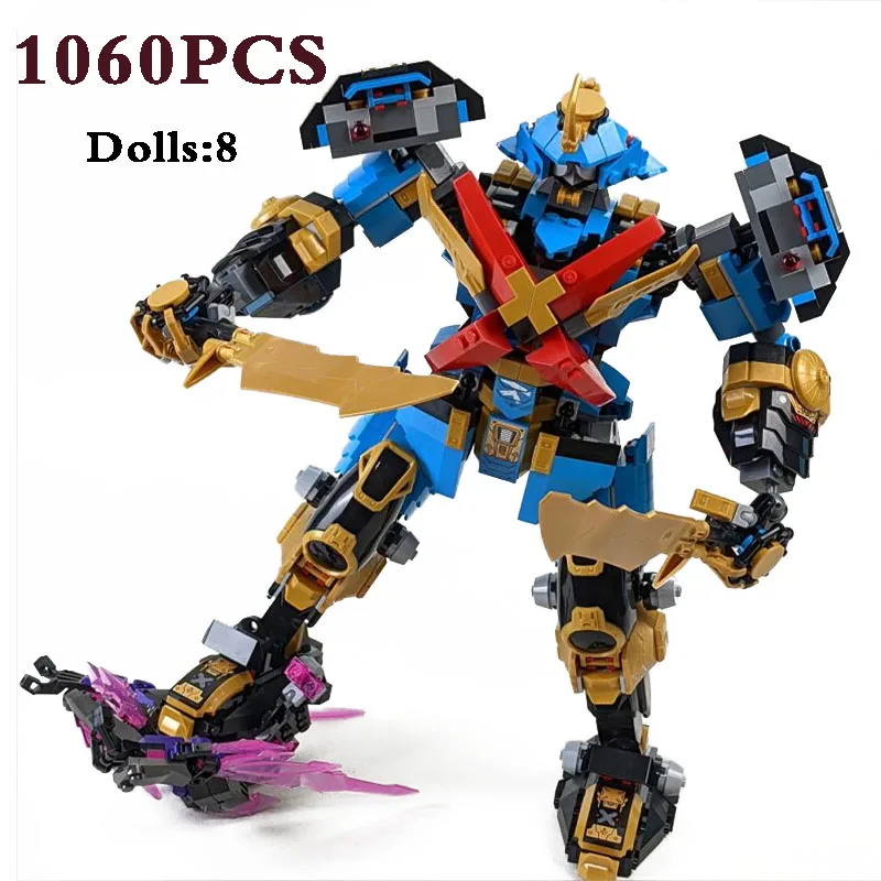 

Классическая серия фильмов, Лидер продаж, загадочная модель самурая X Mecha MOC, модульный и механический персонаж, рождественский подарок, игрушка 71775