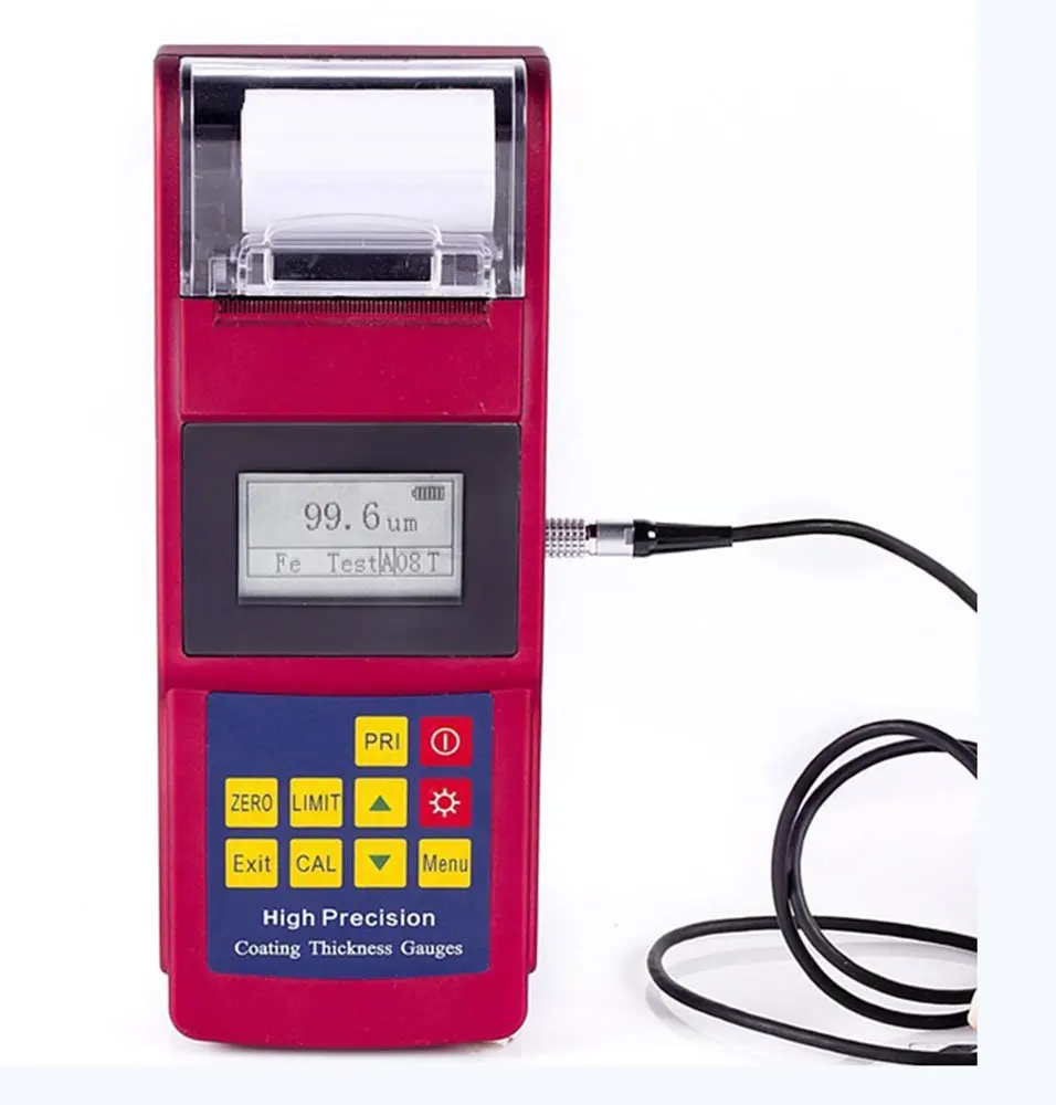

Coating Thickness Gauge Tester Built-in Printer with Magnetic Induction Eddy Current Operating Principle