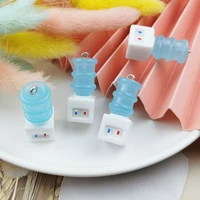 10 pcs mini water dispenser resin charms mineral water shape jewerly findings for adult diy earring keychain jewelry making
