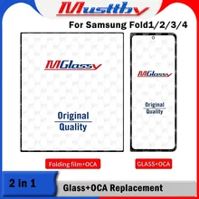 Musttby 1pc Original CPI Flexible Folding Screen Glass+OCA Glue for Samsung Galaxy Z Fold/Flip 1 2 3 4 LCD Touch Panel Soft Film