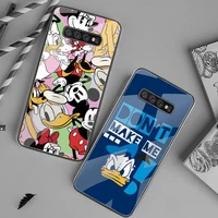 mickey mouse donald duck pluto phone case tempered glass for samsung s20 ultra s7 s8 s9 s10 note 8 9 10 pro plus cover