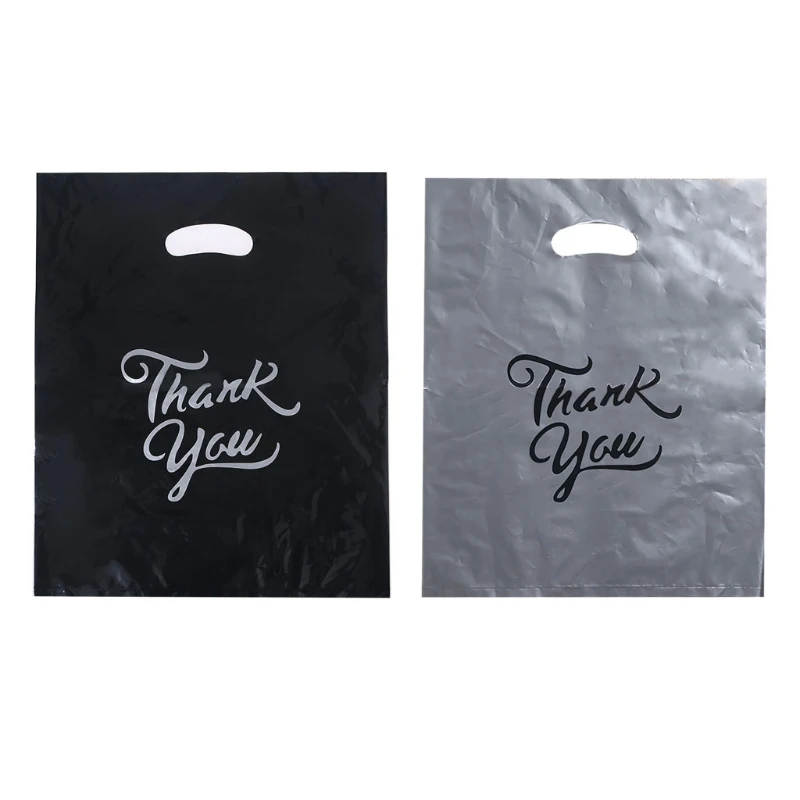 

Thank You Bag Plastic Boutique Bags for Small Business Retail 12x15in for