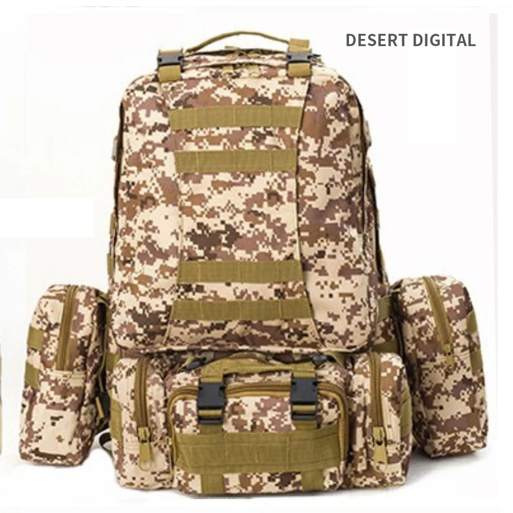 

Тактический камуфляжный рюкзак 55 л, уличная походная сумка большой вместимости, армейский Военный Ранец, уличная дорожная Сумка для кемпин...