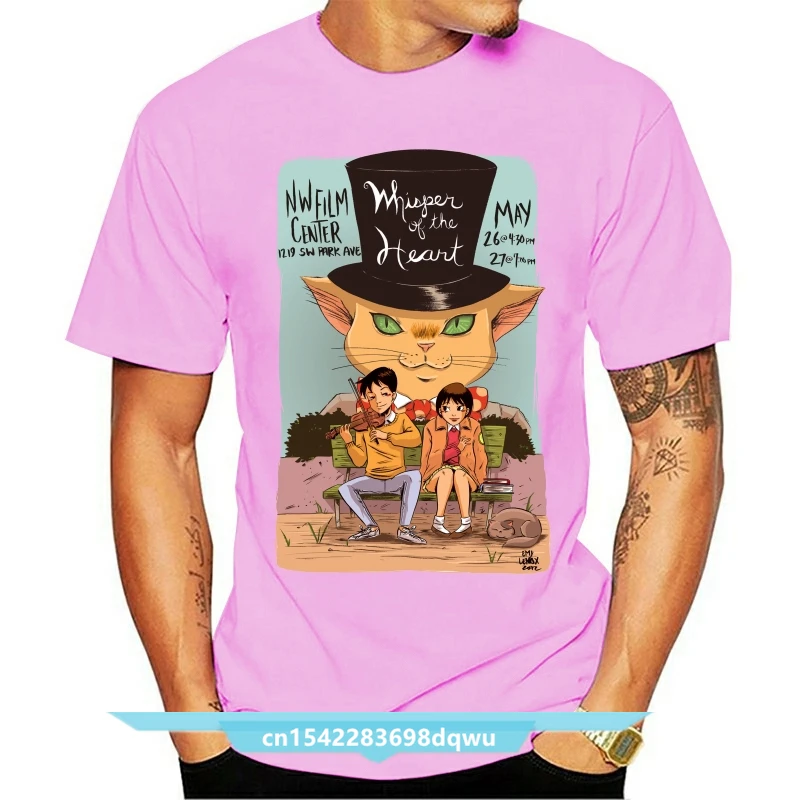 

Футболка с принтом «шепот сердца», Миядзаки Хаяо, футболка с принтом «шепот сердца», хлопковые рубашки, топ, футболка