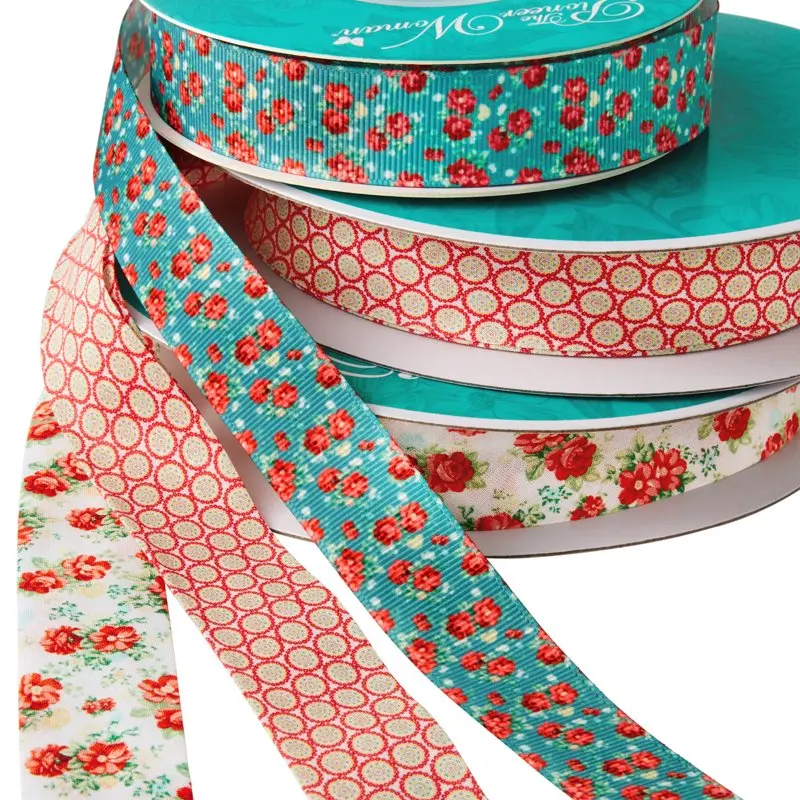 

Vintage Floral Ribbon Bundle, 7/8" x 75 Yards