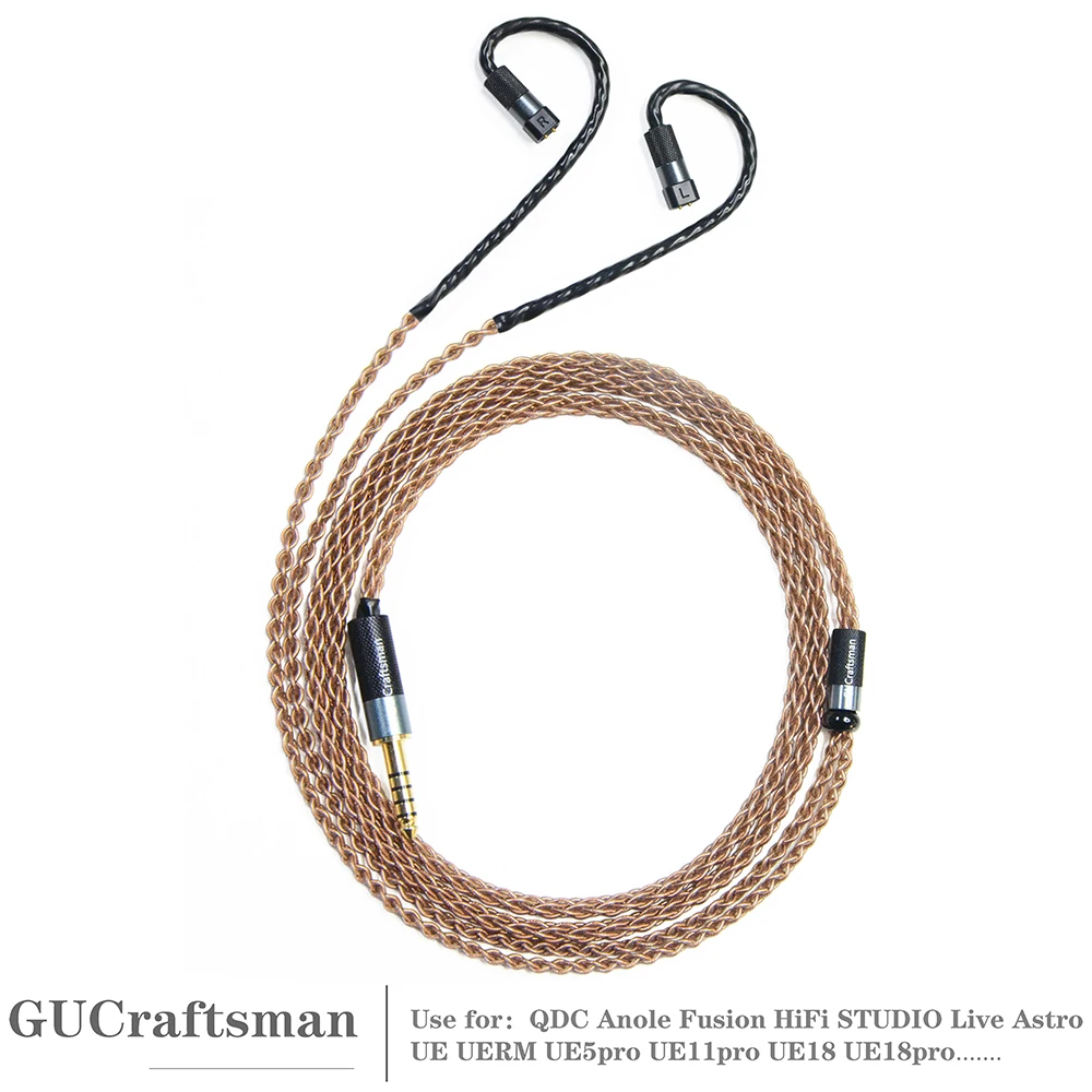 Запасные кабели GUCraftsman 6N для QDC Anole VX v3 V6 UERM UE5pro UE18pro Запасные кабели GUCraftsman 6N для QDC Anole VX v3 V6 UERM UE5pro UE18pro