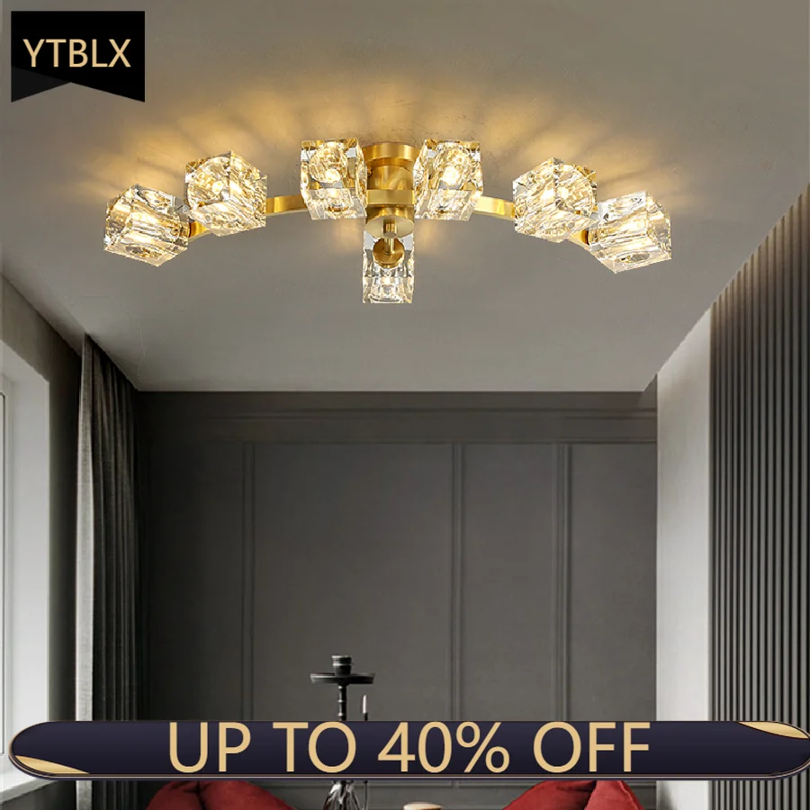

Modern Golden Copper Pendant Lamp Indoor Decorative Luxury Chandelier Kitchen Island Lamp Living Room Dining Hall Hanging Light