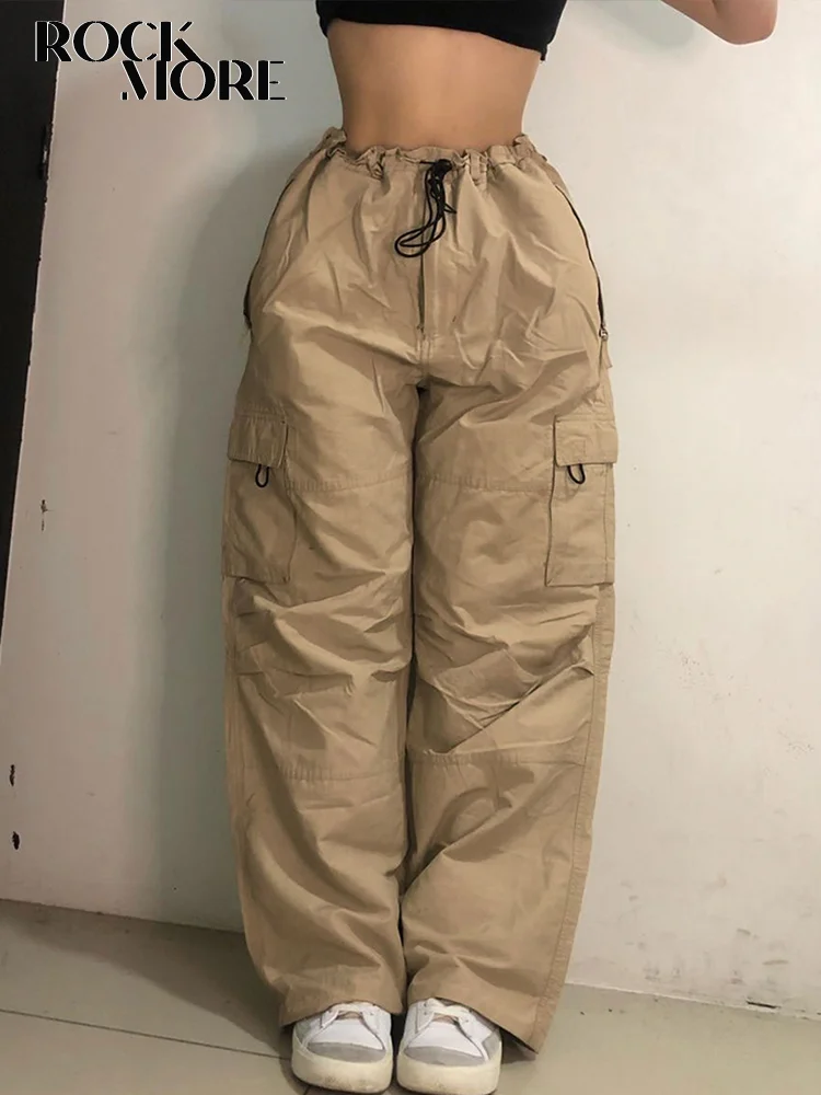 

Rockmore Streetwear Baggy Drawstring High Waist Cargo Pants Women'S Oversize Trousers Harajuku Casual Sweatpants Joggers Bottoms