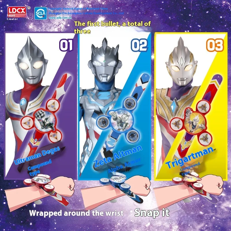 Детский Светящийся Браслет Ultraman Подлинный Аниме Круглый С Подсветкой Для