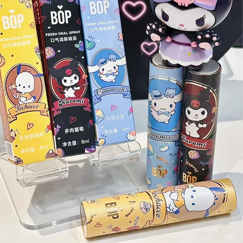 

Sanrio Anime Kuromi Cinnamoroll Pachacco Mal Breath Spray Cartoon Cute Portable Lasting Breath Freshe Kawaii Unisex Holiday Gift