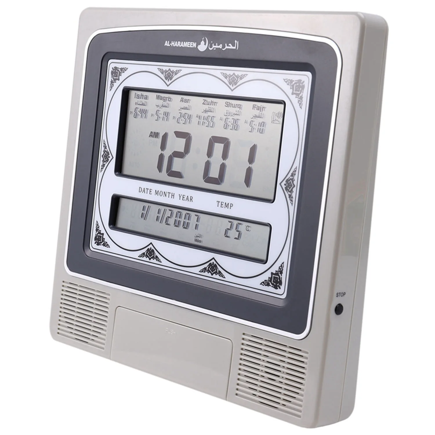 

Новые настольные часы Super Azan, мусульманские модные все города 1500, мусульманские часы Azan, настольные многофункциональные декоративные часы