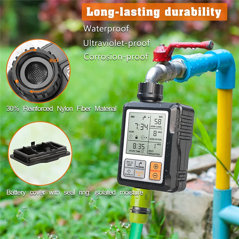 

All Days Use Digital Water Timer Outdoor Irrigation Automatic Temporizador Inteligeter Garden Accessories Adjustable Programer