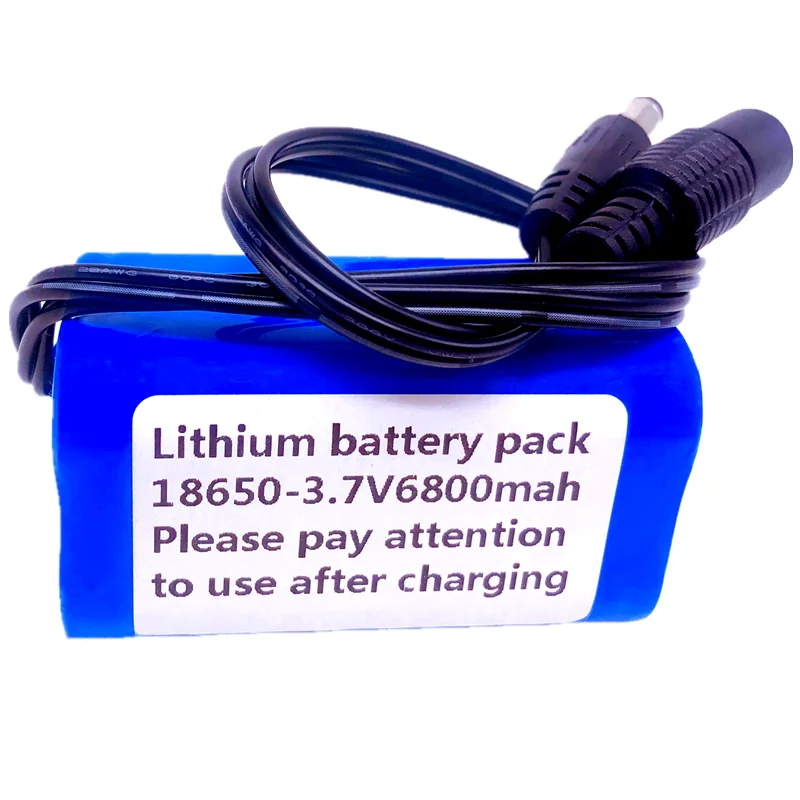 

Protect 7.4 V 6800 mAh 8.4 V 18650 Li-lon Battery bike lights Head lamp special battery pack DC 5.5MM + 8.4V1A Charger