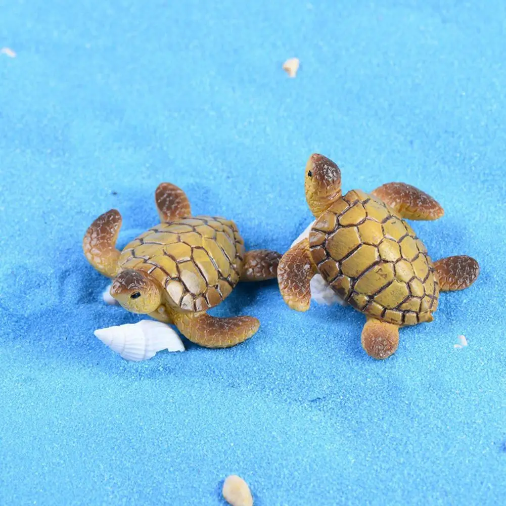 

Mini Turtle Model Resin Ornaments Fine Workmanship Layout Prop Aquarium Fish Tank Landscape Decoration