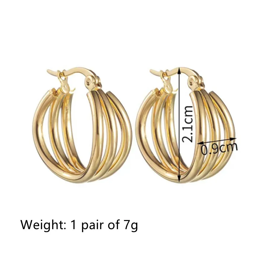 Женские серьги неправильной формы из нержавеющей стали 2 шт. в упаковке роскошный