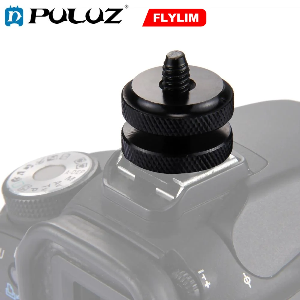 

PULUZ Reinforced Hot Shoe 1/4 inch Screw Adapter with Double Nut for DSLR Cameras, HERO5 /4 /3+ /3 /2 /1
