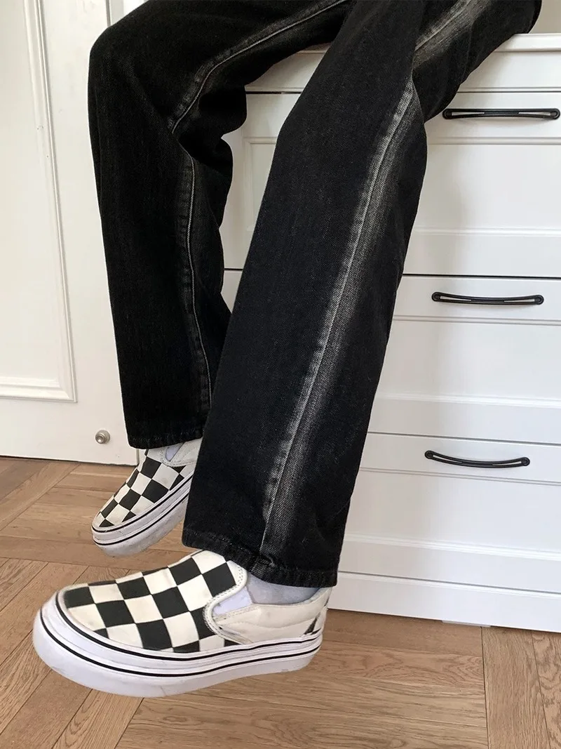 Fashion Korean Style Jeans Women's High Waist Loose  Autumn and Winter New Style Korean Style Loose Denim Straight Pants Trend