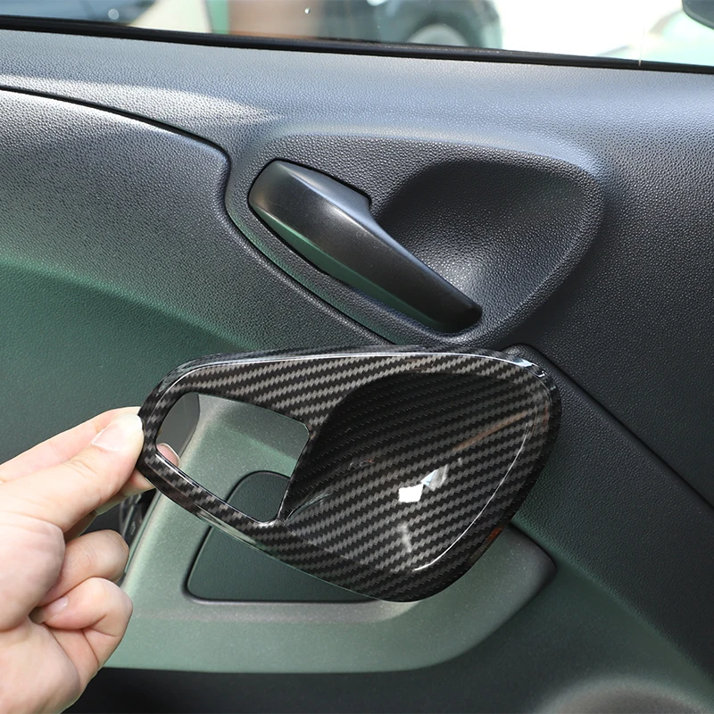 

Для Mercedes Benz Smart 451 Fortwo 2010 -2015 Автомобильная Внутренняя крышка дверной ручки чаши отделка Наклейка Abs углеродное волокно текстурные аксессуары