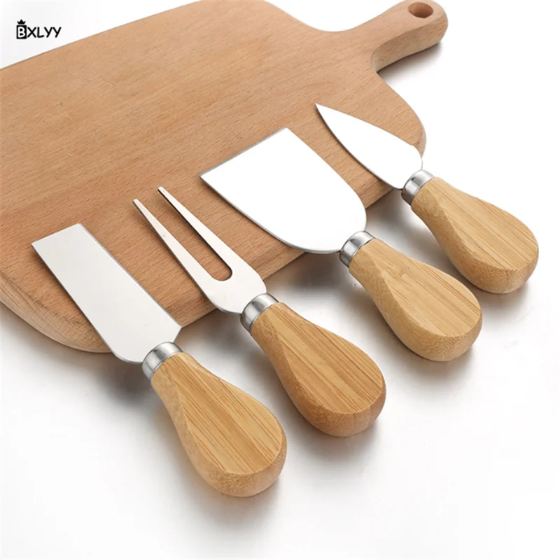 

1set Wooden Handle Cheese Knife Kitchen Tools Cheese Grater Form for Cooking Butter Knife Kitchen Dishes Cheese Shredder Knives