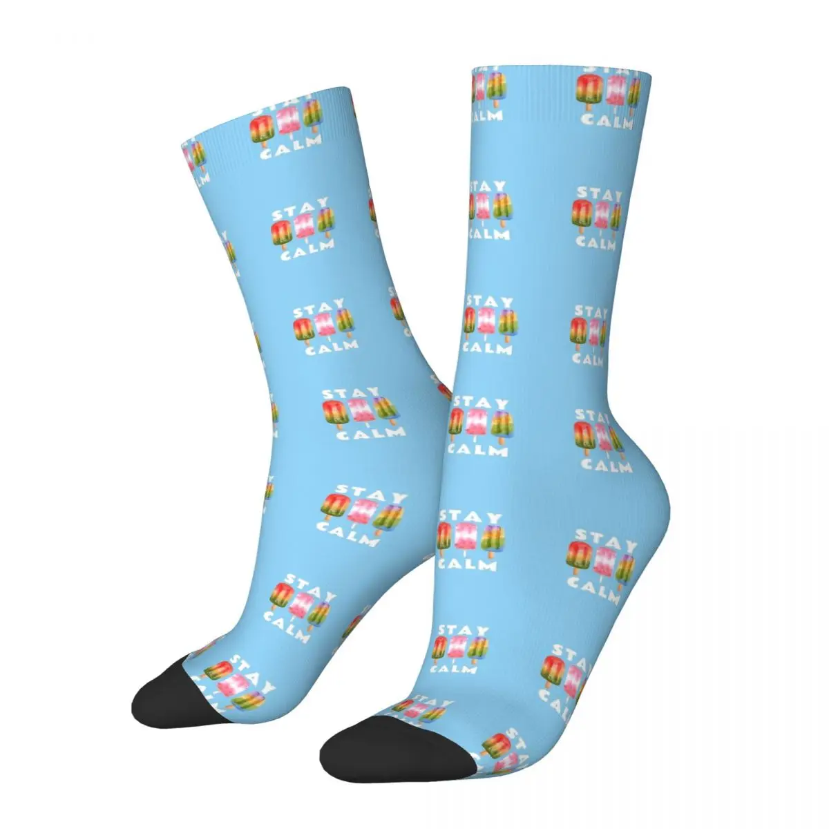 Retro Ice Cream Crazy Men's compression Socks Unisex A must-have for summer Harajuku Pattern Printed Funny Happy Crew Sock Boys