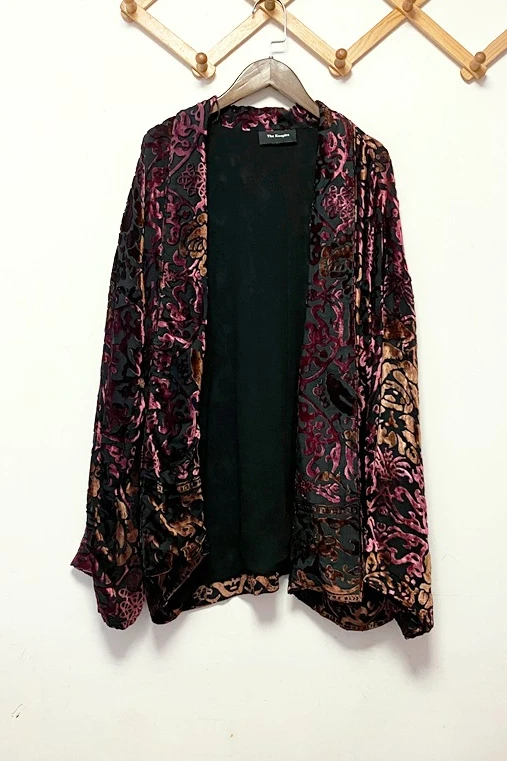 

2021 Autumn Women Jackets Silk Velvet Viscose Shawl Coat