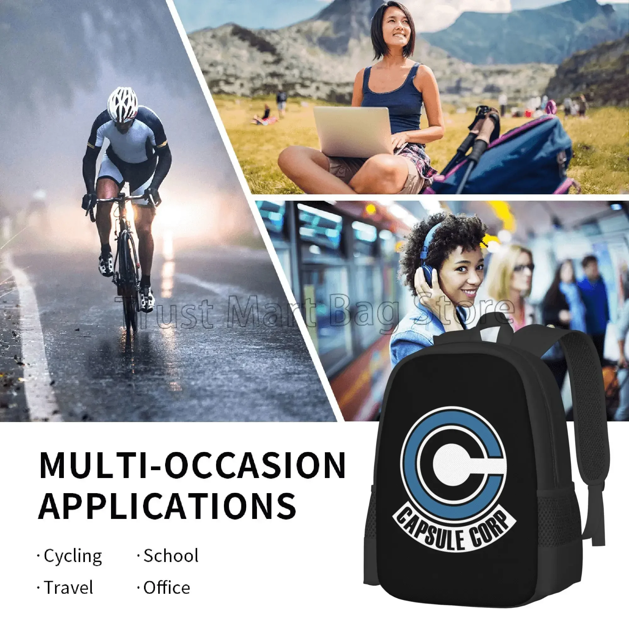 Cool Z Capsule Ii Corp Dragon Дорожный рюкзак Студенческая сумка для книг Легкие повседневные